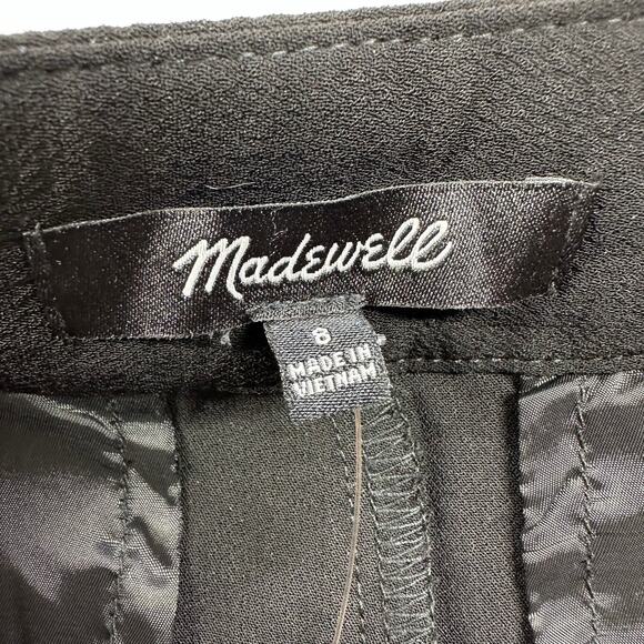 Madewell Pants Womens 8 Black Rosedale Low Rise Straight Crepe New Effortless - Picture 4 of 12
